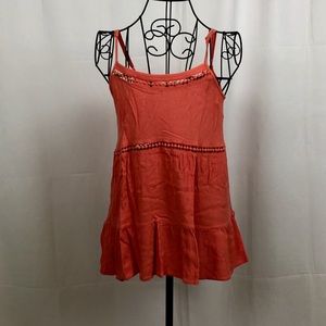 Paper Crane crinkle rayon spaghetti strap cami S